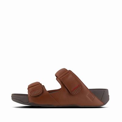 Fitflop Gogh Leather - Sandalen Herren - DunkelBraun (XWN790248)